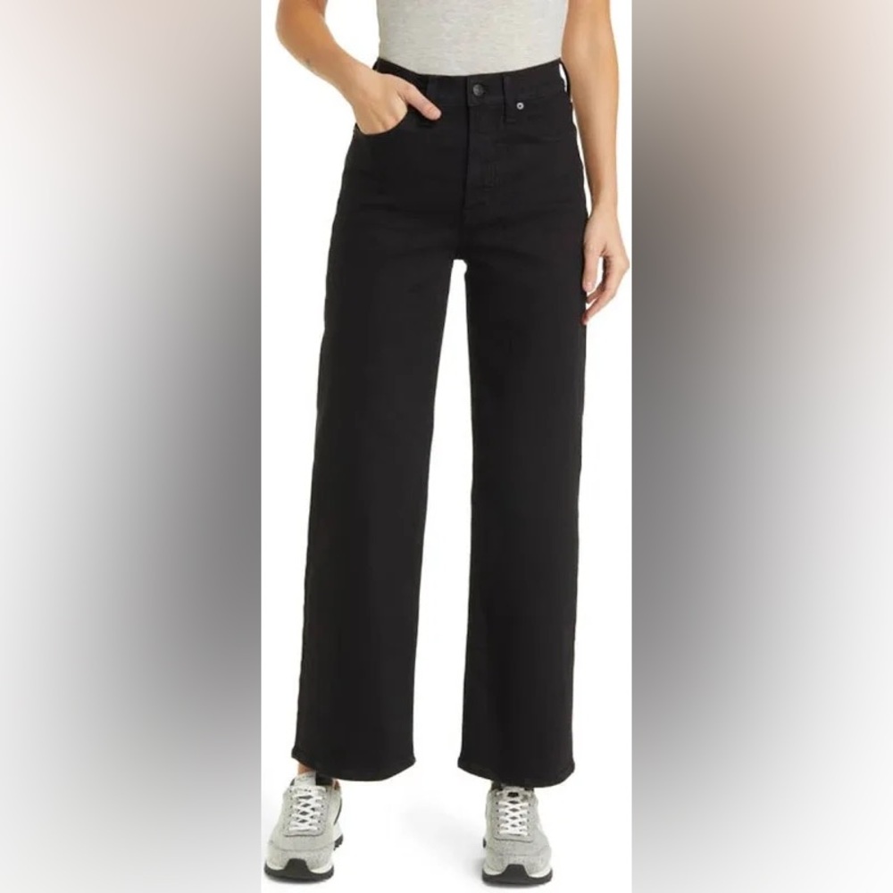 Black Madewell The Curvy Perfect Vintage Wide-Leg Jean